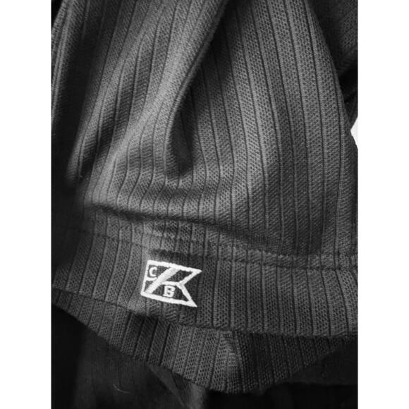 Cutter & Buck Black Ribbed Short Sleeve Polo Shirt Size Medium - Picture 5 of 6